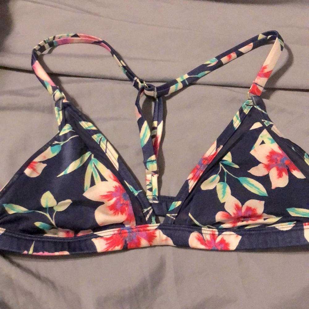 PINK | Tropical Satin Bikini Top